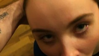 High school cheerleader sucks cock