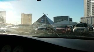 sexy cheerleader fucked in uber on Vegas parking lot AMATEUR